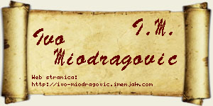 Ivo Miodragović vizit kartica